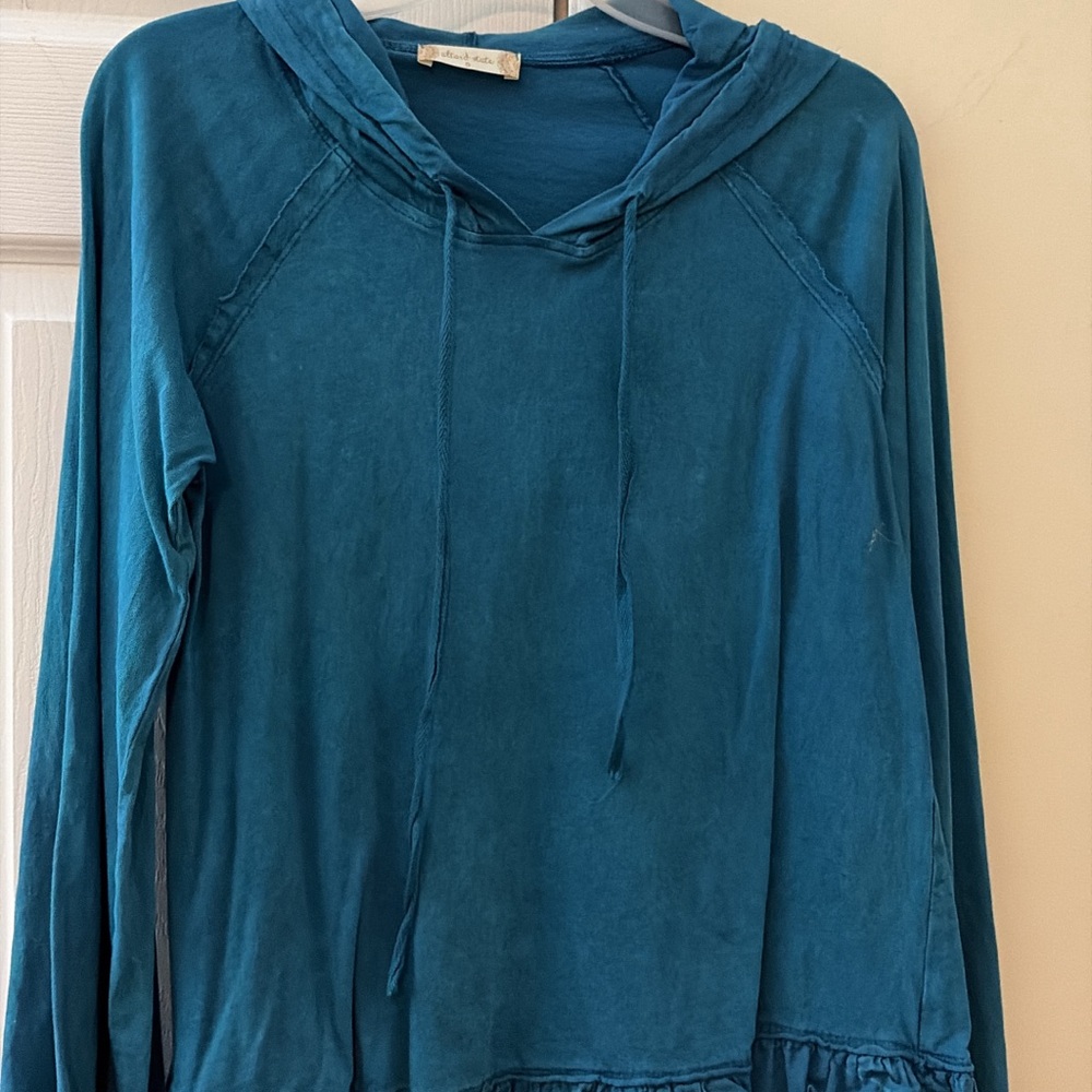 Altar'd State Teal Long Sleeve Top